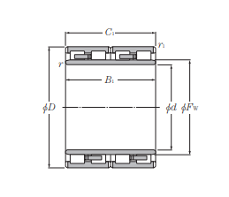 Four Row Cylindrical Roller Bearings