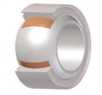 Extruded self-lubricating spherical plain bearing with end groove