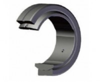 Spherical plain bearing with axial groove in inner hole